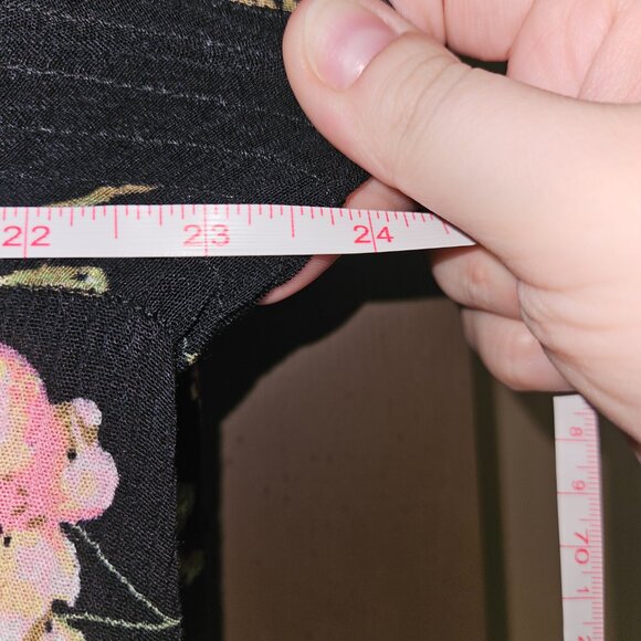 Semi Sheer Button Up Floral Women's Duster - Picture 2 of 7